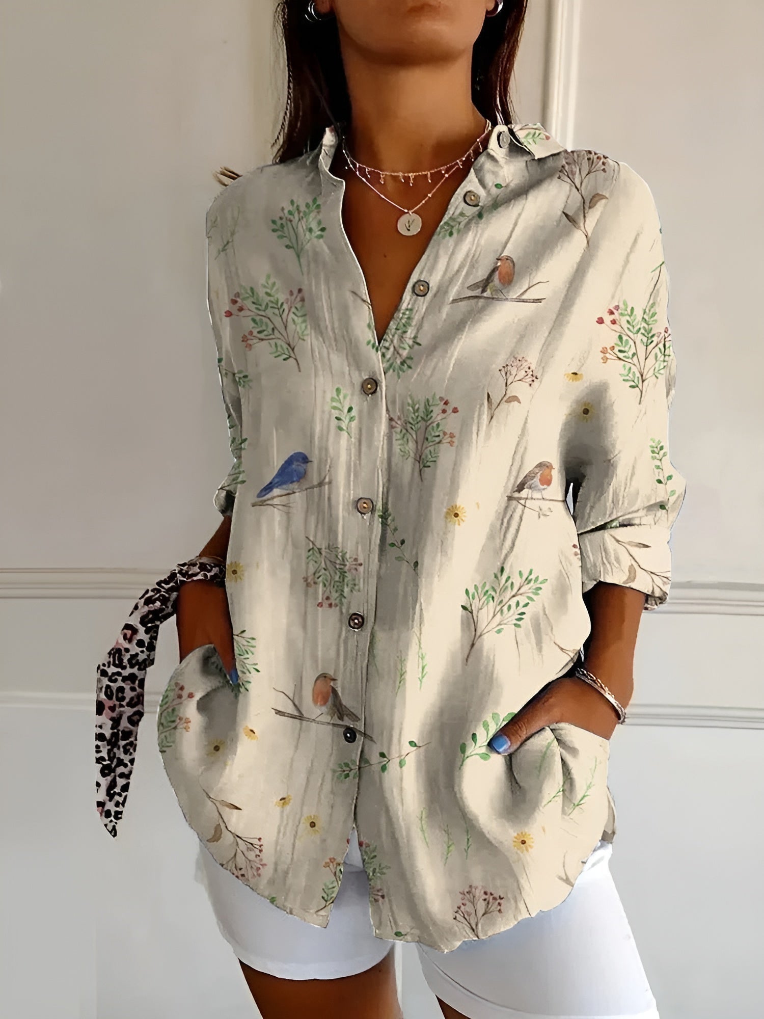 Avril | Chic Blouse with Whimsical Prints