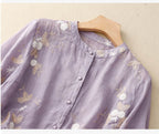 Courtney | Chic Blouse with Floral Accents